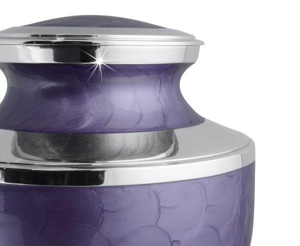 Purple Plain Adult Brass Urn