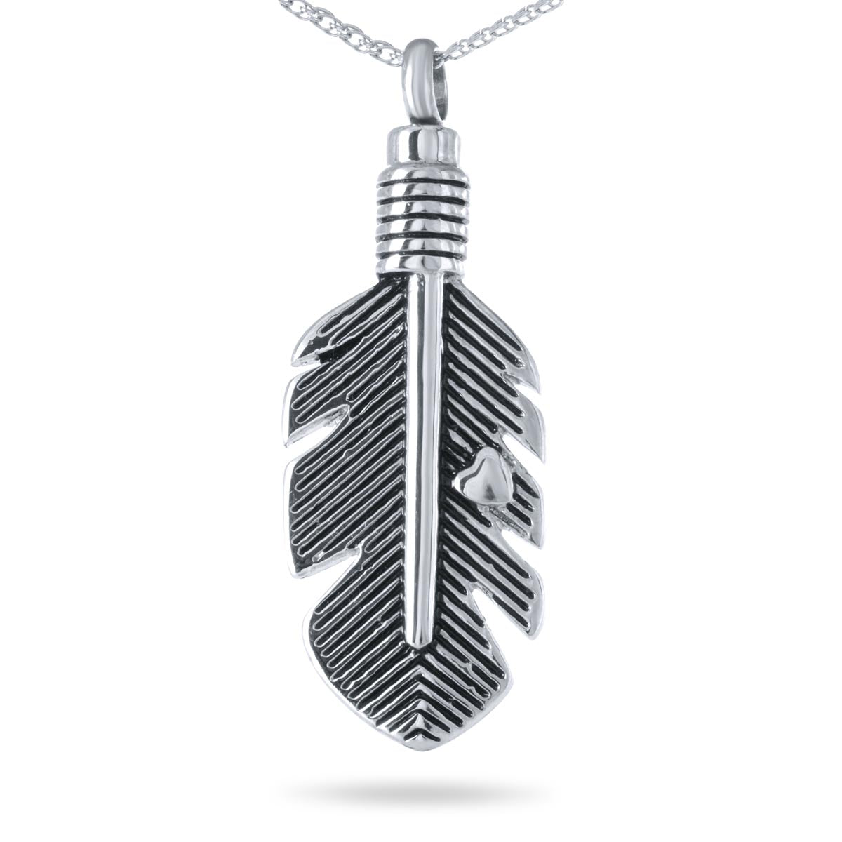 Stainless Delicate Feather Keepsake