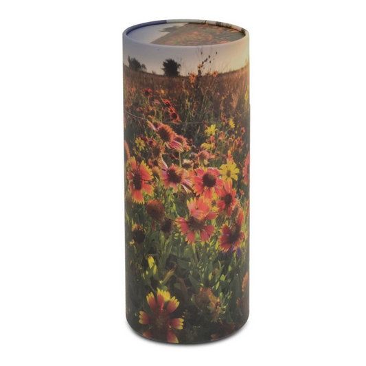 Flowers cylinder urn