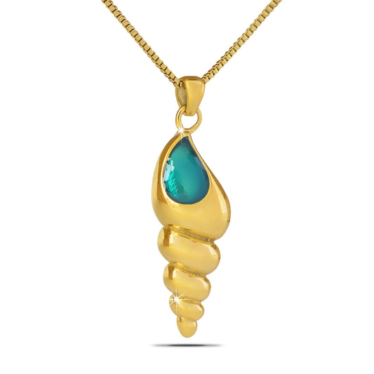 Shell Solid Gold Pendant