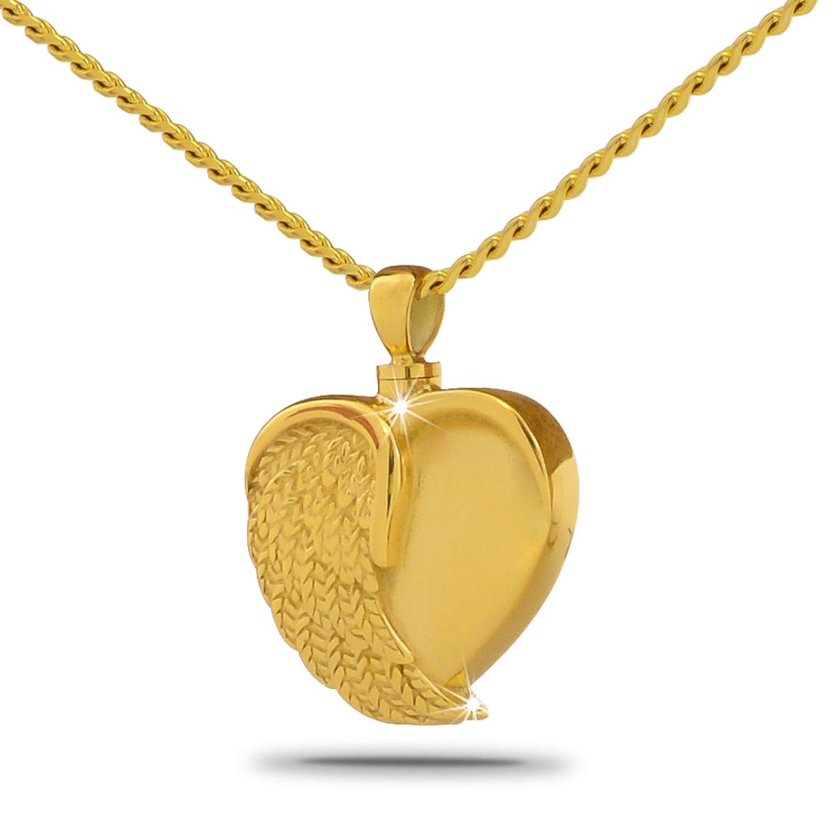 Leaf Solid Gold Heart Pendant